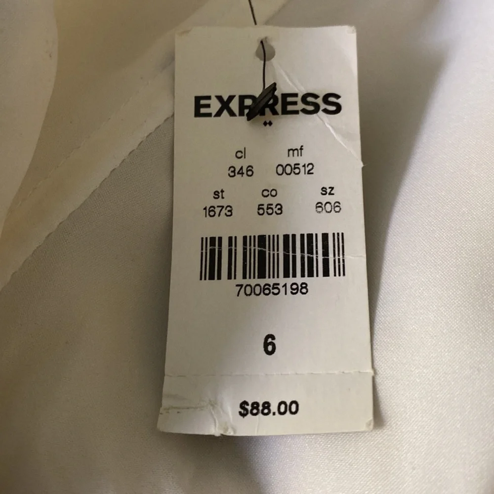 NWT EXPRESS Metallic Silver A-Line Strapless Party  Dress Size 6 - Picture 10 of 12